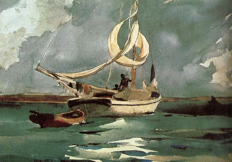 Winslow Homer Sailing oil painting picture